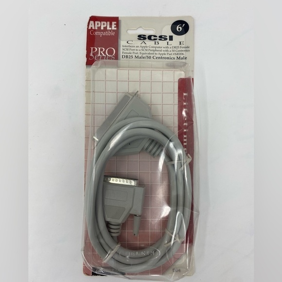 NEW - Apple Compatible 6’ SCSI Series DB25 Male Cable - Picture 1 of 3